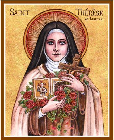 Our patron saint is St Therese of Lisieux